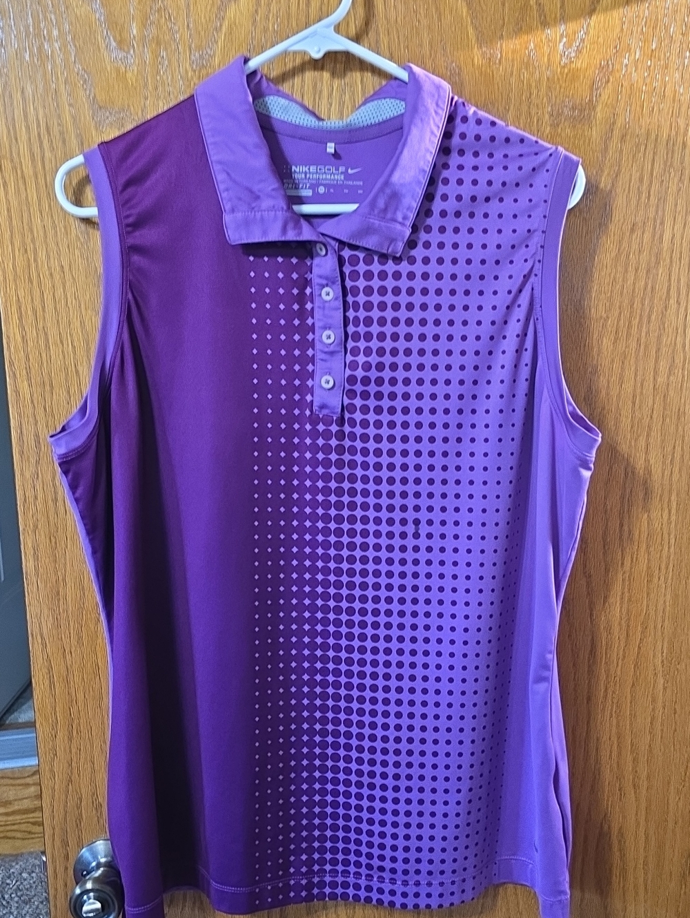 Nike Dri-Fit XL Women's Purple Sleeveless Polo Golf Shirt